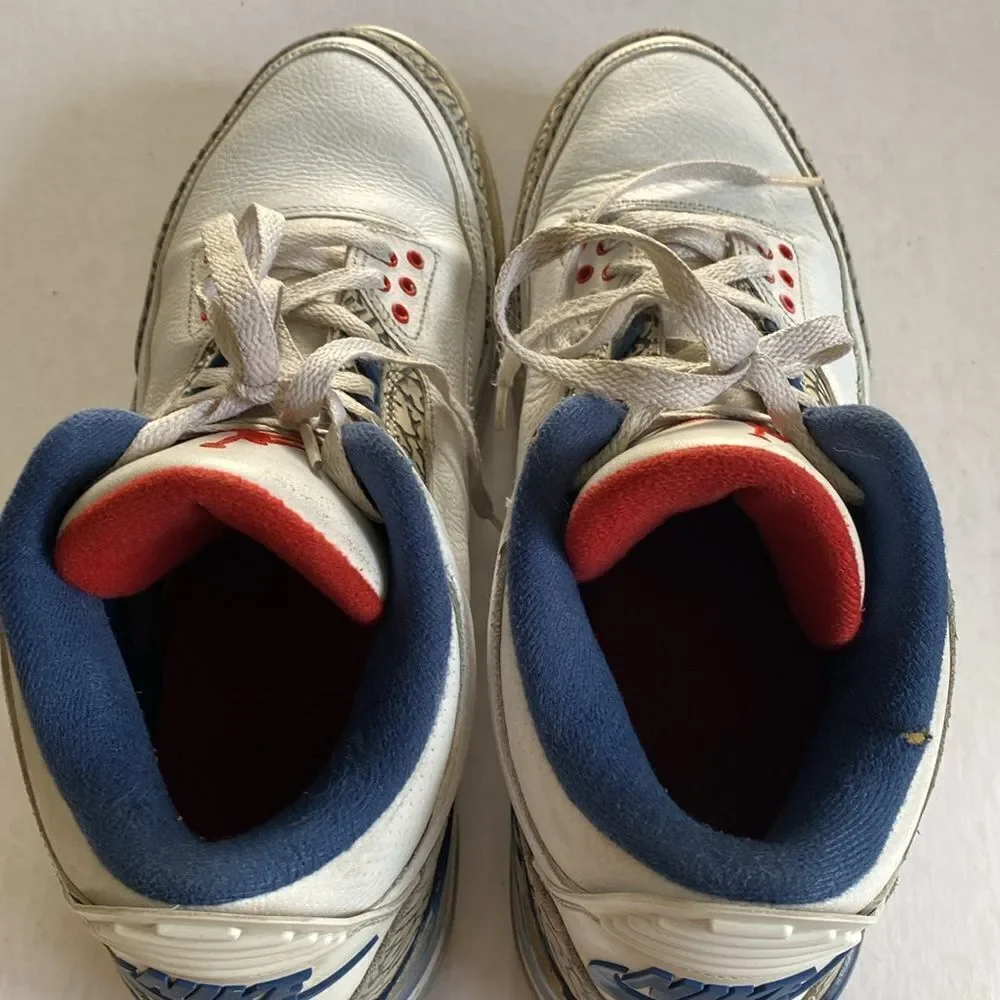 JORDAN 3 Retro OG Mid True Blue Men’s Shoes 2016 # 854263-106 Size 12